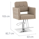 thumbnail of physa Friseurstuhl Cottam mit Fußstütze - Sitzhöhe 49 - 63 cm - 150 kg - Hellgrau