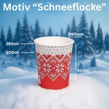 thumbnail of DeinPack 1000 Glühweinbecher 200 ml – Winter Pappbecher mit Schneeflocken Motiv