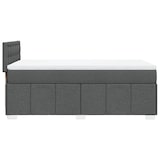 thumbnail of vidaXL Boxspringbett mit Matratze Dunkelgrau 90x200 cm Stoff