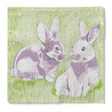thumbnail of Tissue Serviette Lilly & Lenni, 40 x 40 cm, 3-lagig, 100 Stück - Mank - Ostern Frühling