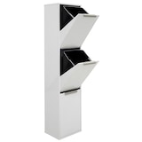 thumbnail of ARREGUI Ecoclas CR301-E Cubo de Basura y Reciclaje de Acero de 3 Compartimentos, Cubos de Basura de Cocina, 3x17L (51L), blanco