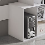 thumbnail of Oreste Luchetta Scrivania con Libreria KLEVE in MDF H.135 x L.158 x P.39,5 cm finitura Larice Bianco