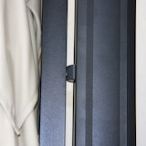 thumbnail of Gastronomie-Ampelschirm HWC-A96, Sonnenschirm, 3x3m (Ø4,24m) Polyester/Alu 23kg ~ Flap, creme-grau ohne Ständer