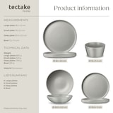 thumbnail of Keukenstartersset voor 6 personen met servies, pannen en meer, 39 delig, grijs / zwart