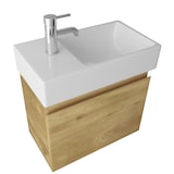 thumbnail of Alpenberger Waschbecken mit Unterschrank 45 cm | Badmöbel Vormontiert | Badschrank mit SoftClose Klapptür Gäste-WC Waschplatz| Robustes Keramikbecken