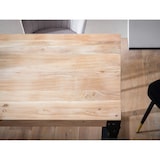 thumbnail of Esszimmertisch 160x80x76 cm Akazie Massivholz Metall Esstisch Industrial, Küchentisch mit Metallbeinen, Holztisch Groß, Speisetisch Esszimmer