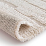 thumbnail of Rechthoekig shag tapijt, effen ecru patroon 160 x 230 cm - Oviala