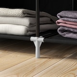 thumbnail of Armario de tela plegable armario de ropa organizador ropero portátil con 6 estantes y 1 barra para colgar para dormitorio 103x43x162,5 cm negro