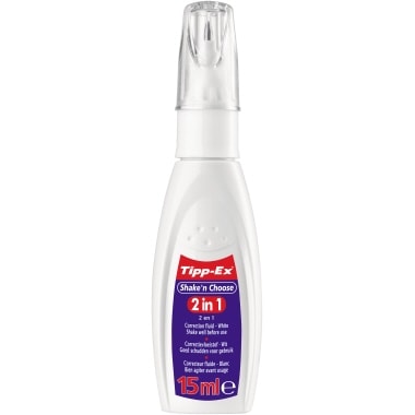 TIPP-EX Stylo correcteur 2 en 1 pointe métal fine et applicateur mousse, contenance 15ml