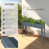thumbnail of tectake Carré Potager sur pied CALENDULA avec trou de drainage 98,5x26x82,5cm 98,5 x 26 x 82,5 cm Gris Anthracite