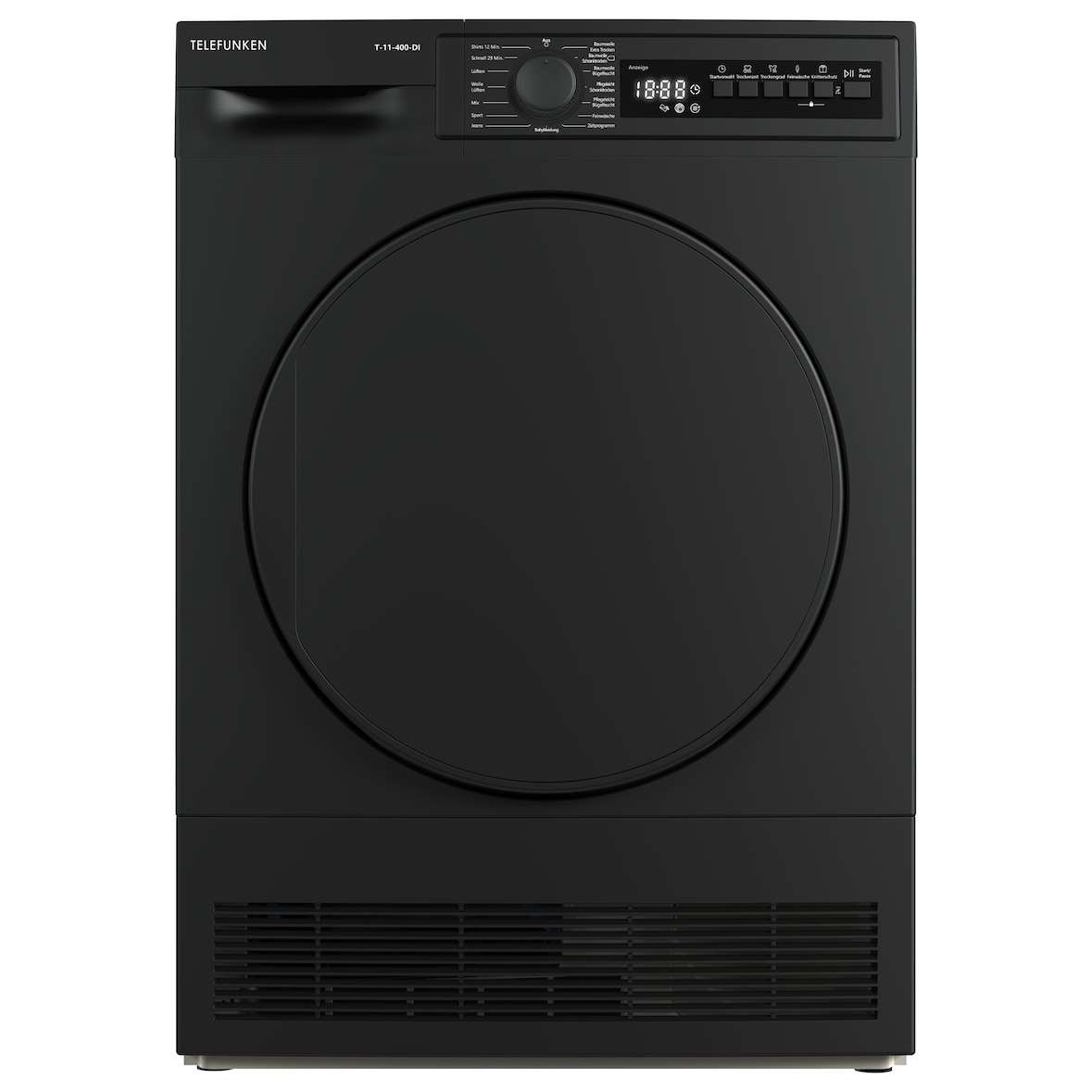 Telefunken T-11-400 Kondenstrockner / 7kg Trockner mit 15 Programmen, Startzeitvorwahl & Knitterschutz