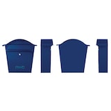 thumbnail of Boîte aux lettres Paris, montage mural, avec porte-nom, 2 clés, dimensions (H x l x P) 37 x 26.5 x 13.2 cm, bleu