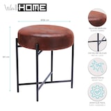 thumbnail of WellHome - Sgabello in compensato con tessuto marrone scuro - 36x36x40cm