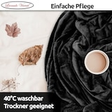 thumbnail of Kuscheldecke Schwarz 220x240 cm Wolldecke Fleece extra weiche Wohndecke Sofa
