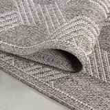 thumbnail of Küchenteppich Geo-Muster Robust Waschbar Strapazierfähig Terrasse Garten Grau 80x150 cm OEKO-TEX Schadstoffgeprüft – ORLA von Kadima Design