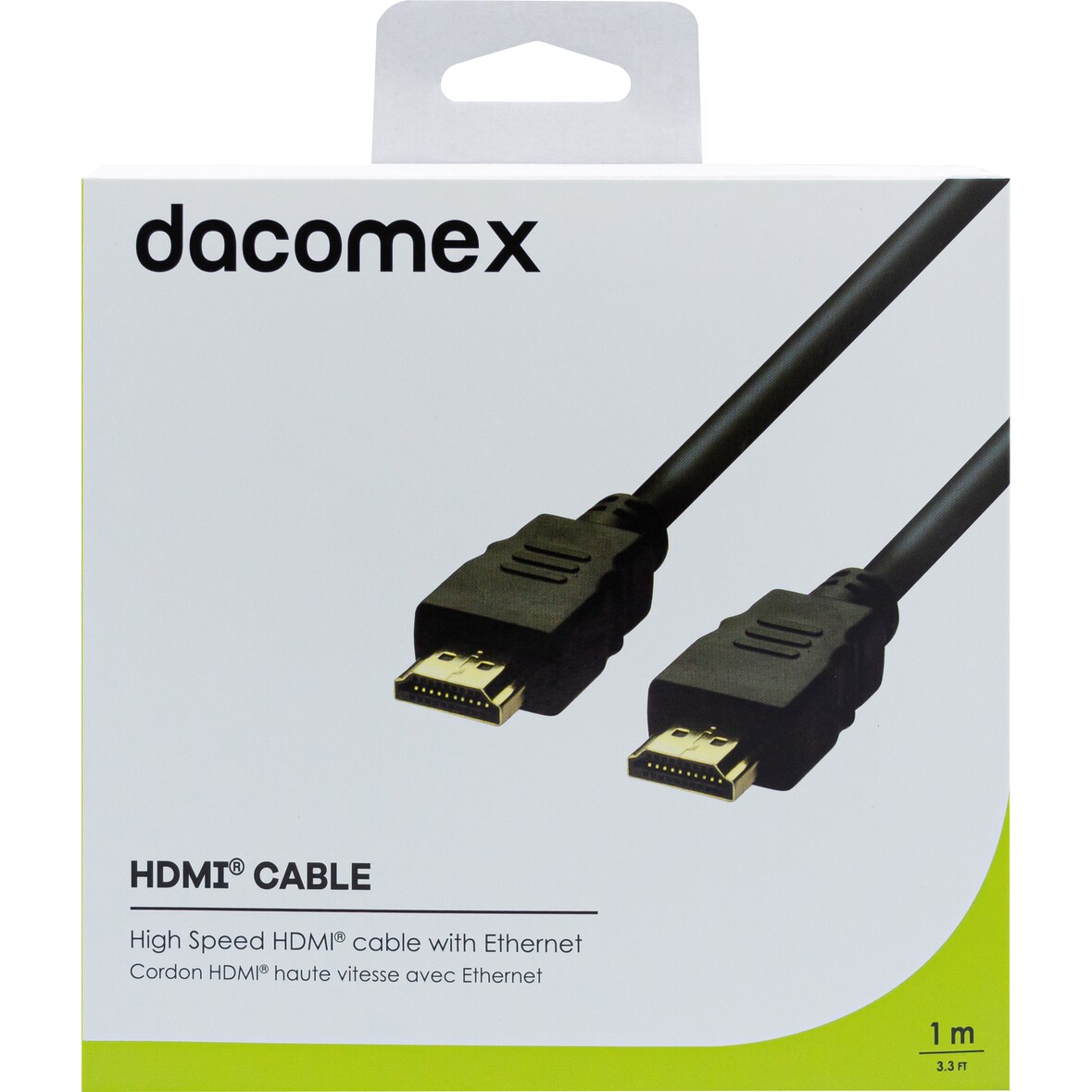 DACOMEX Cordon HDMI haute vitesse avec Ethernet - 1 m