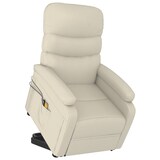 thumbnail of vidaXL Massagesessel mit Aufstehhilfe Cremeweiß Kunstleder