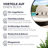 thumbnail of CASARIA® Polyrattan Sonneninsel Sonnenliege Gartenliege Ø 230 cm Schwarz