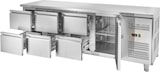 thumbnail of GastroHero Kühltisch Edelstahl GN 1/1 1 Tür 6 Schubladen Umluftkühlung -2 °C bis +8 °C 230 V Profi Gastronomie Kühltisch 2230x700x850 mm