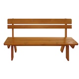 thumbnail of Gartenbank | HxBxT 86x148x54cm | Sitzhöhe 45cm | Massiv-Holz 148cm | Honigfarben | Sitzbank Holzbank Parkbank