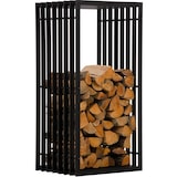 thumbnail of Portalegna IRVING in metallo nero opaco 40x50x100 cm