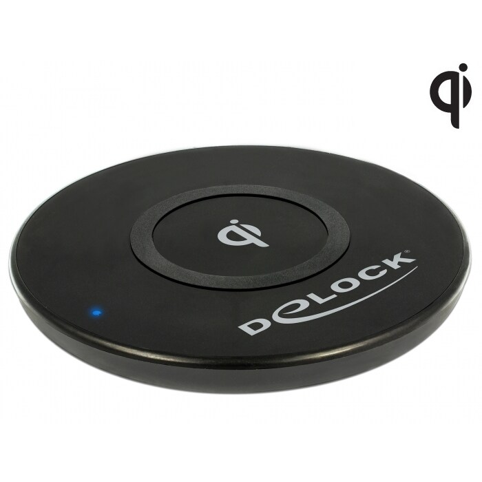 Delock Mobile Qi kabellose Schnelllade-Station 7,5 + 10 W schwarz