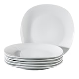 thumbnail of aro Plato llano, porcelana, 25 x 25 cm, cuadrado, blanco, 6 unidades