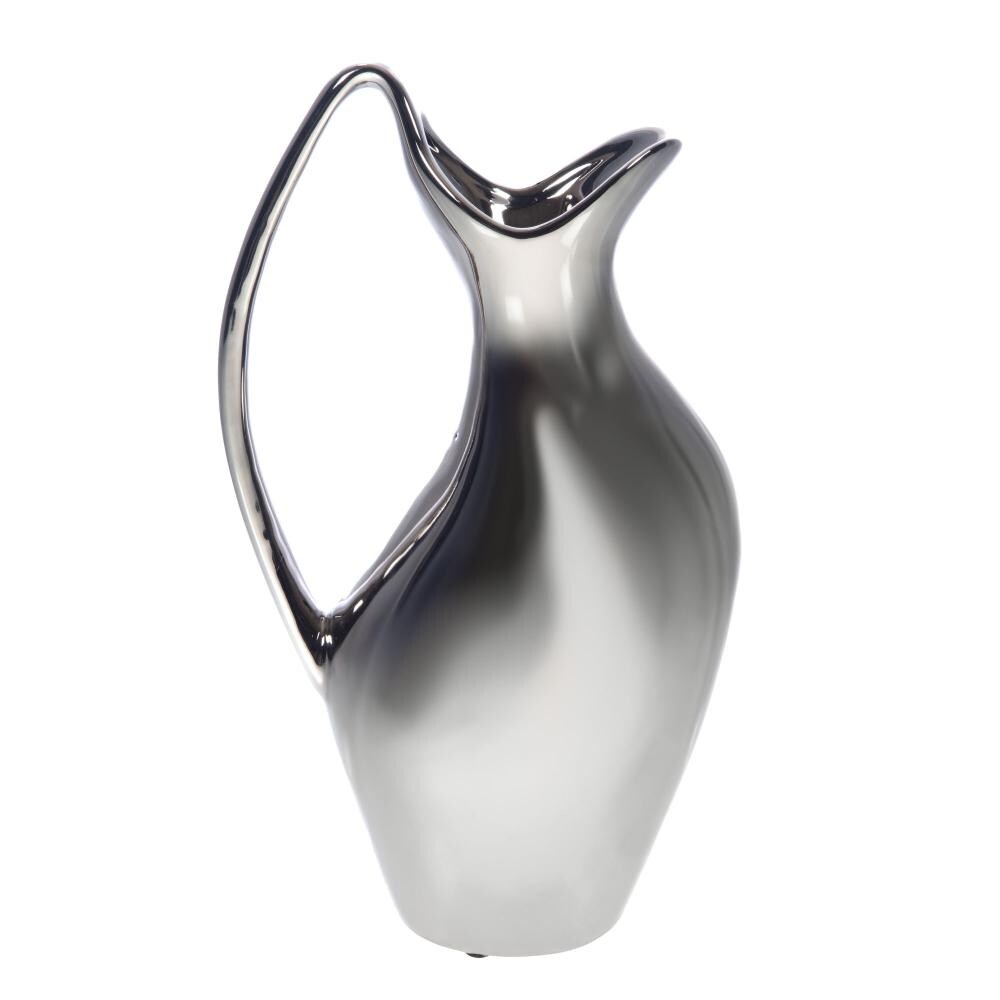 Vase Météore Chrome 33 cm -  Argent Autre Céramique Amadeus 12x18 cm