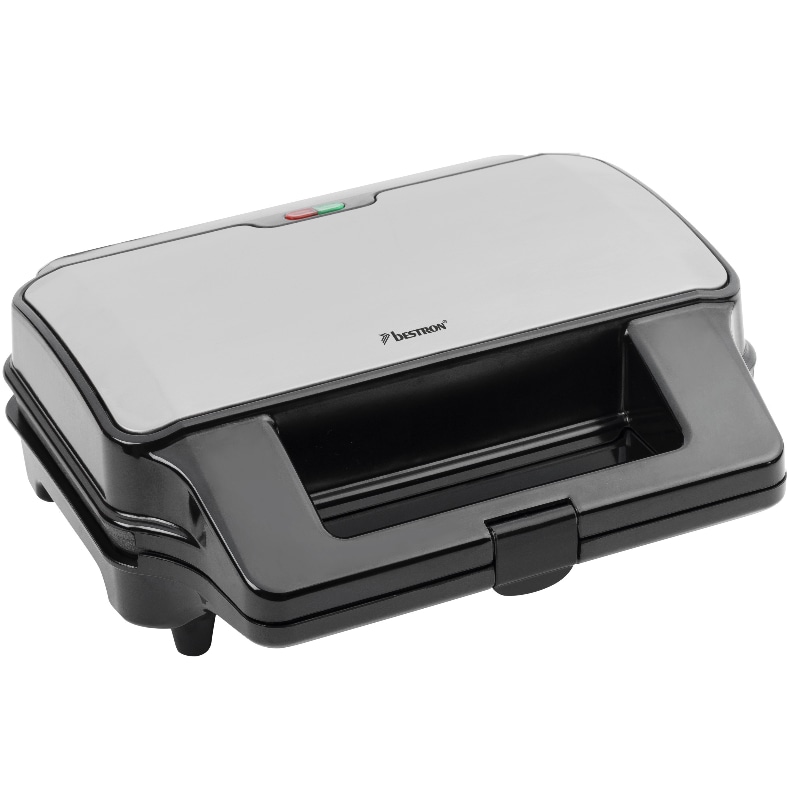 Bestron 3-in-1 Kontaktgrill 900 W Schwarz Edelstahl ASG90XXL