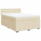 thumbnail of vidaXL Boxspringbett mit Matratze Creme 140x200 cm Stoff