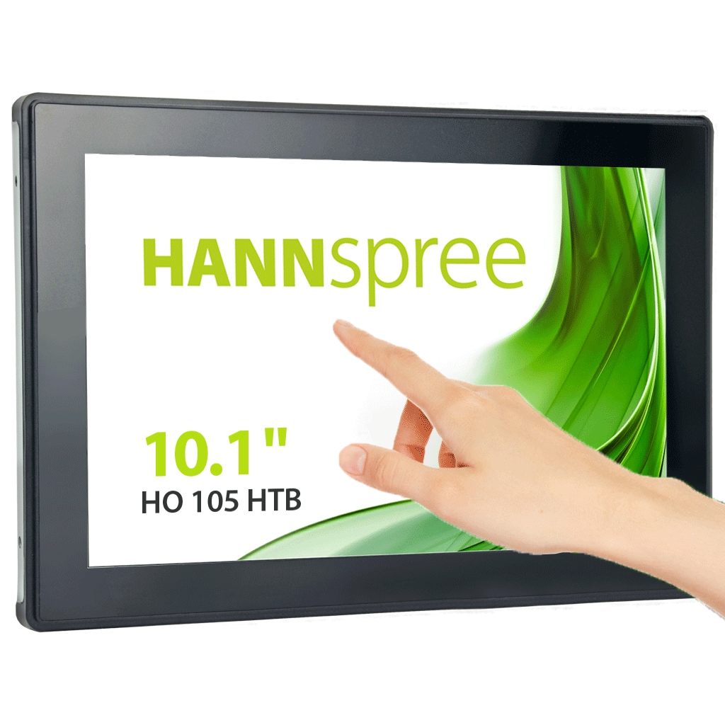 Hannspree Open Frame HO 105 HTB Digital Signage Flachbildschirm 25,6 cm (10.1") LCD 350 cd/m² HD Schwarz Touchscreen