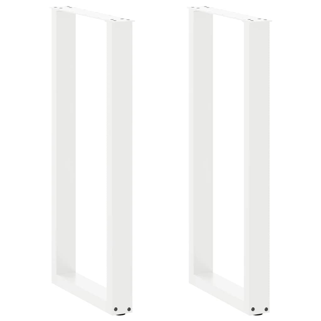 Helloshop26 - Juego de 2 patas ajustables para mesa de bar en forma de U 40 x 100-101 cm estética moderna acabado mate en acero 02_0057469