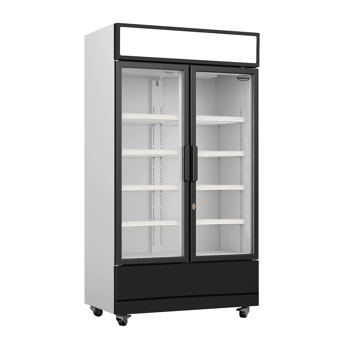 CombiSteel Koelkast | SERIE FCU | 740L | Zwart/Wit | +1°C/+10°C | Geforceerd | Draaideuren | Wielen (Geremd) | 1120x610x1973(h)mm