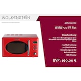 thumbnail of Wolkenstein Mikrowelle MW720 FRW - rot, Retro-Design, 700Watt, 20l, nostalgie