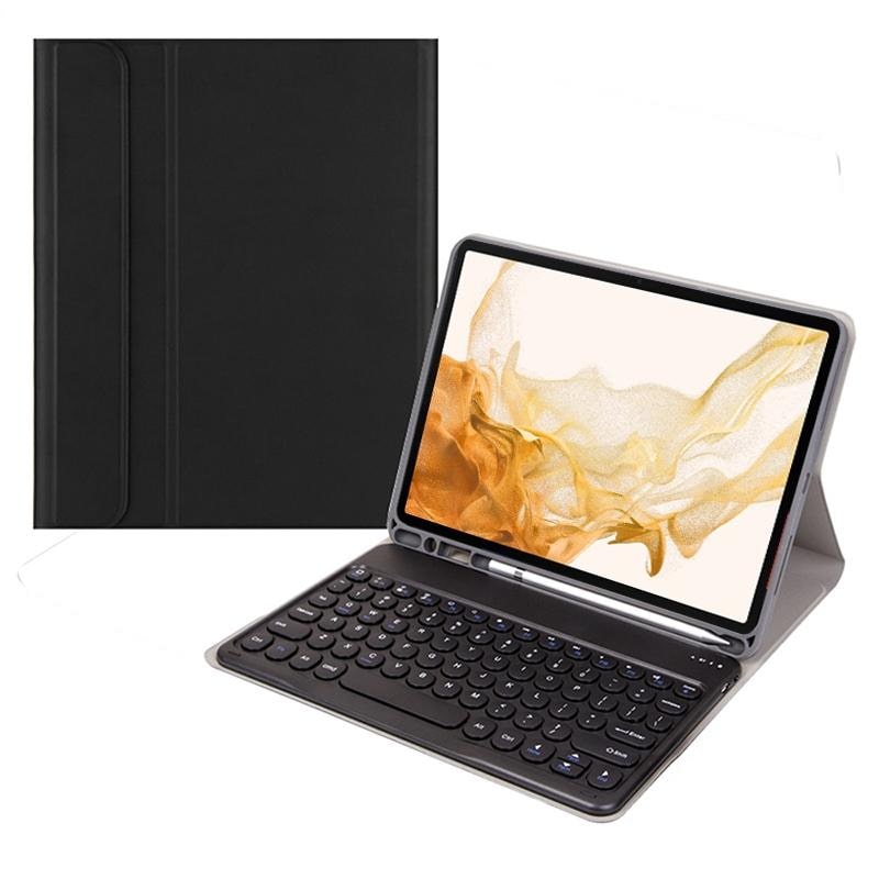 Clavier Pour Tablette Avec Étui Cuir Et Touches Rondes Couleurs Bonbon Noir YONIS