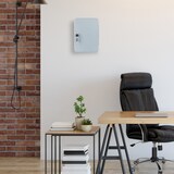 thumbnail of Relaxdays Schlüsselkasten Metall, abschließbar, 48 Haken, Schlüsselschrank inkl. Schlüsselanhänger, 25x18x7,5cm, grau