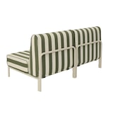 thumbnail of Salon de jardin bas modulable rayé 2 places vert kaki
