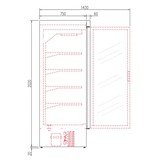 thumbnail of CORECO Armoire Mini Market - - 18/-25C - 3 Portes Vitrees Battantes - 2055X850X2055 - 8 Etageres - Capacite 1750L - Ext Noir Int Noir CVC-2003-NN