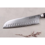 thumbnail of Couteau modèle santoku Wusaki Fujiko Black 18cm manche en pakka
