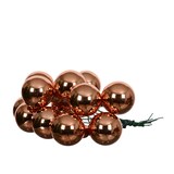 thumbnail of 12 Glaskugeln am Draht 2cm Weihnachtskugeln Spiegelbeeren glanz - kleine Dekokugeln Christbaumschmuck Weihnachtsdeko Brandy