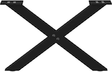 thumbnail of vidaXL Couchtischbeine X-Form 2 Stk. Schwarz 50x(30-31) cm Stahl