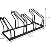 thumbnail of BRASQ Fietsenrek voor 4 Fietsen - Fietsentandaard - Fietsrek - Fietsbeugel voor Vloer Inclusief bevestigingsmateriaal - Zwart