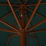 thumbnail of Parasol d'extérieur avec mât en bois 330 cm Vert Modèle Titan Horizon Élite