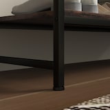 thumbnail of HOMCOM mesa consola mueble para recibidor con estante abierto y 2 cajones frontales de ratán 80x30x75 cm marrón rústico