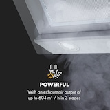 thumbnail of Klarstein Balzac Silent 60 Dunstabzugshaube 250W 3 Stufen 604 m³/h LED EEK A Silber