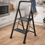 thumbnail of WellHome - Escada Dobrável com 2 Degraus 47,5x42,5x85cm de Aço na cor Preta