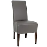 thumbnail of pemora Polsterstuhl Hochlehner Wohnzimmerstuhl Esszimmerstuhl Gastronomie Stuhl MAURO Echtleder grau