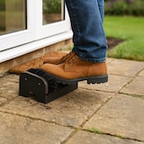 thumbnail of Relaxdays Schuhabstreifer mit Rundum-Bürsten, Fußabtreter Außenbereich, robuste Borsten, Bodenbefestigung, schwarz/braun