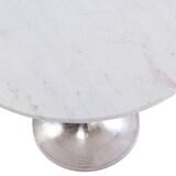 thumbnail of Bout de canape grand modele ch -  Blanc Rond Marbre Amadeus 55.00x55.00 cm