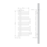 thumbnail of LuxeBath Elektro Badheizkörper Iron EM 500x1200 mm Schwarz matt, Heizstab 900W, einfacher Thermostat
